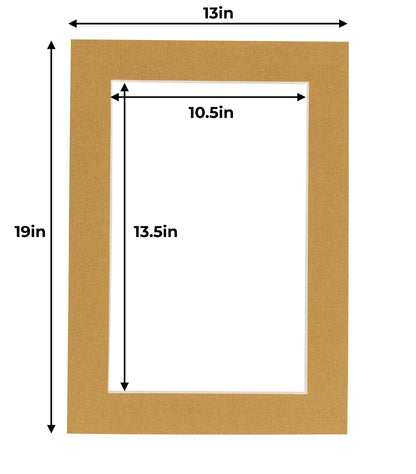Pack of 10 Rattan Beige Precut Acid-Free Matboards