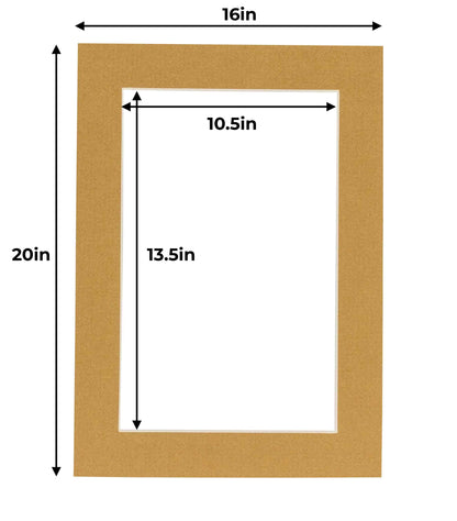 Pack of 10 Rattan Beige Precut Acid-Free Matboards