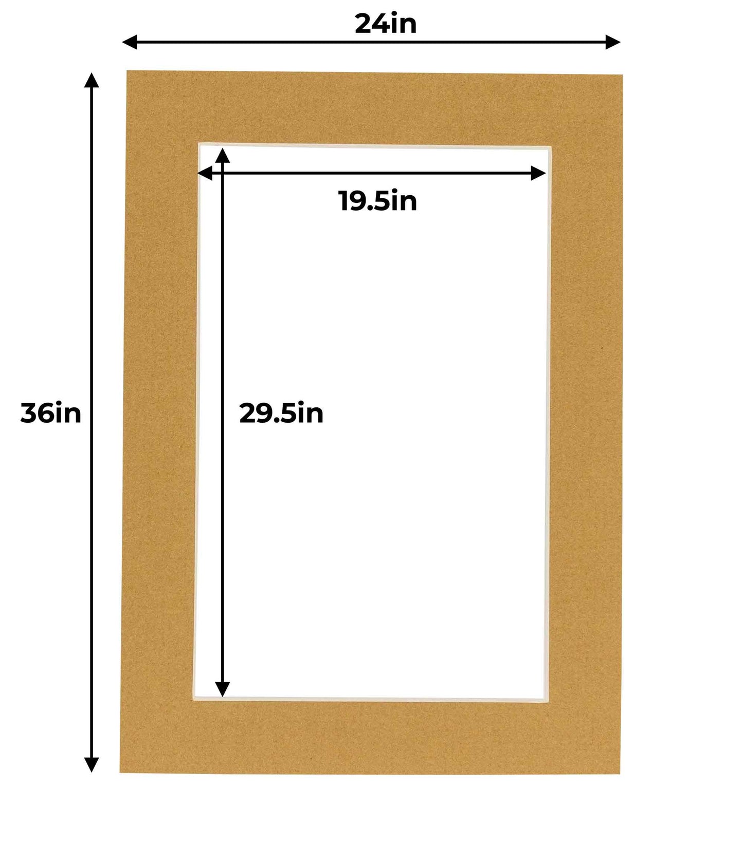 Pack of 10 Rattan Beige Precut Acid-Free Matboards