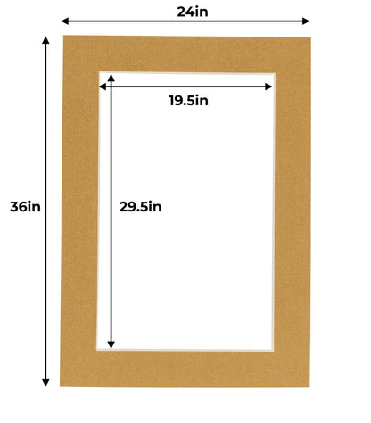 Pack of 10 Rattan Beige Precut Acid-Free Matboards