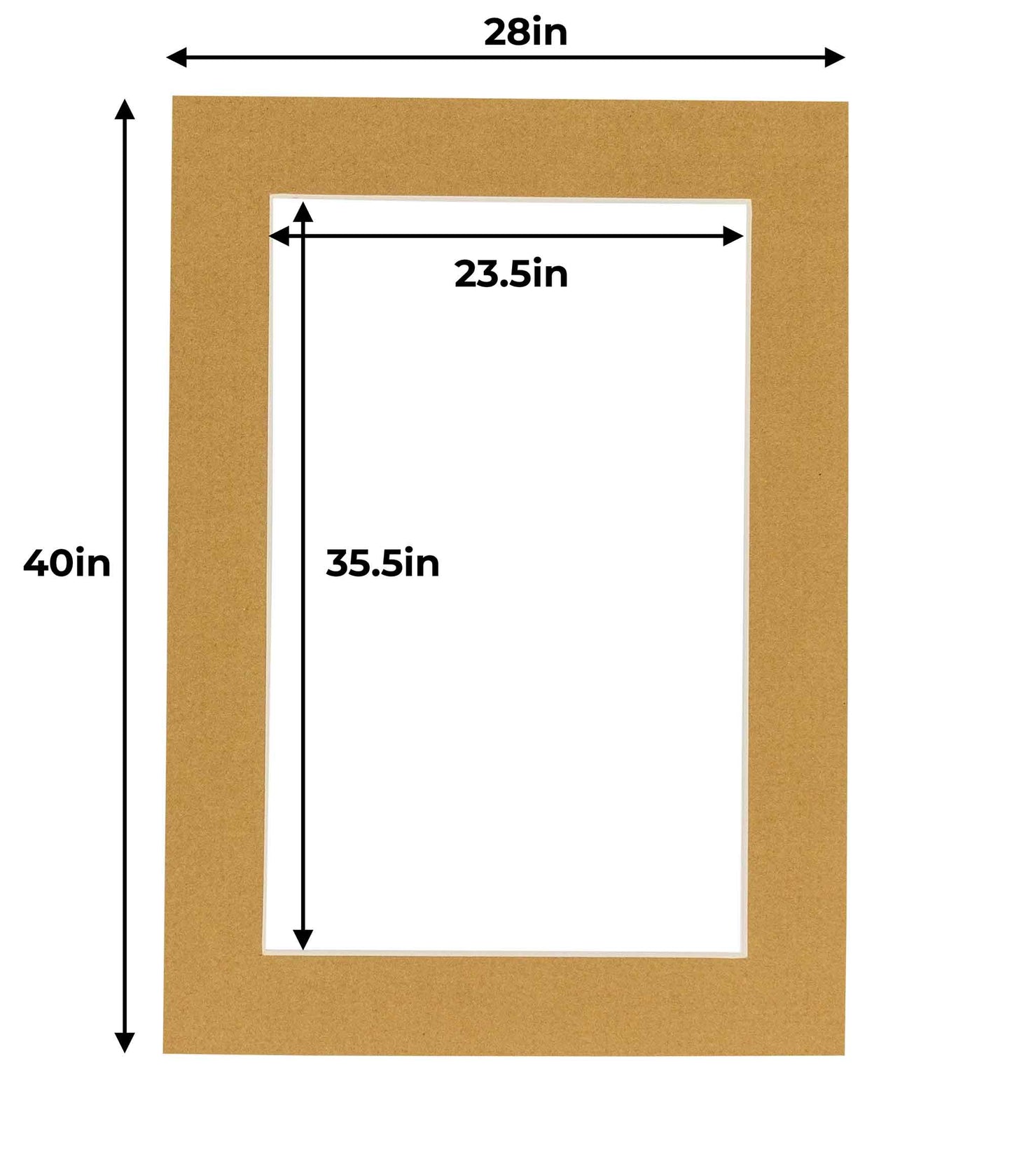 Pack of 10 Rattan Beige Precut Acid-Free Matboards