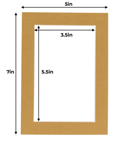 Pack of 10 Rattan Beige Precut Acid-Free Matboards