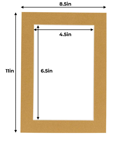 Pack of 10 Rattan Beige Precut Acid-Free Matboards