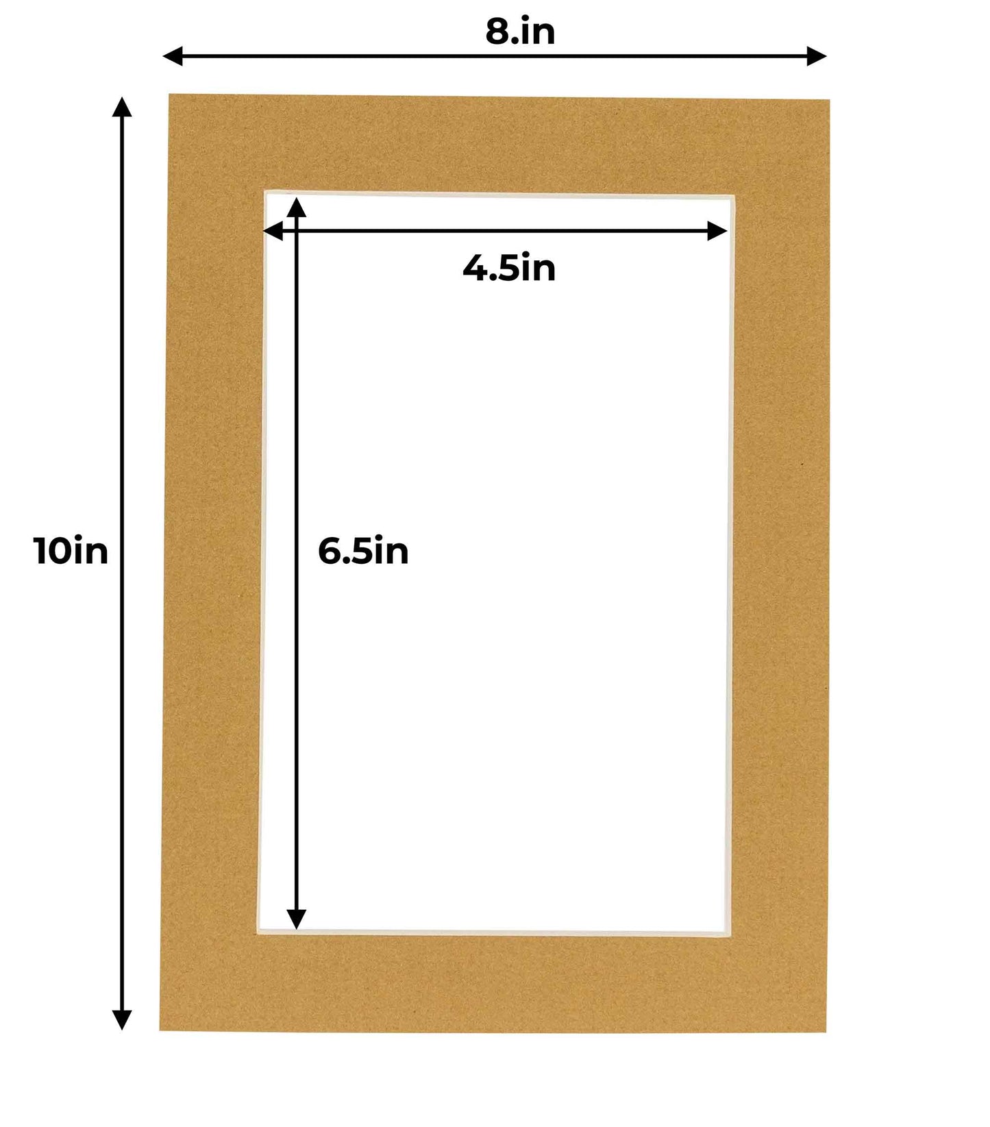 Pack of 10 Rattan Beige Precut Acid-Free Matboards