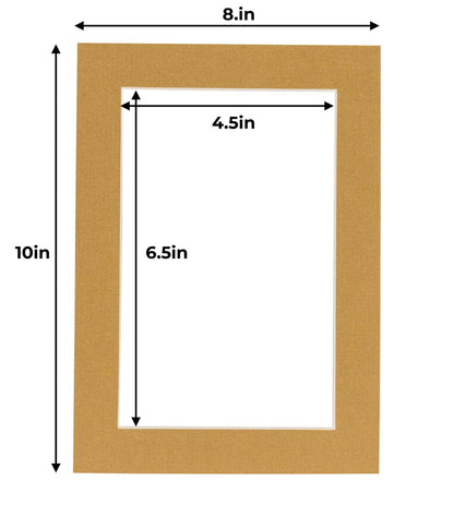 Pack of 10 Rattan Beige Precut Acid-Free Matboards