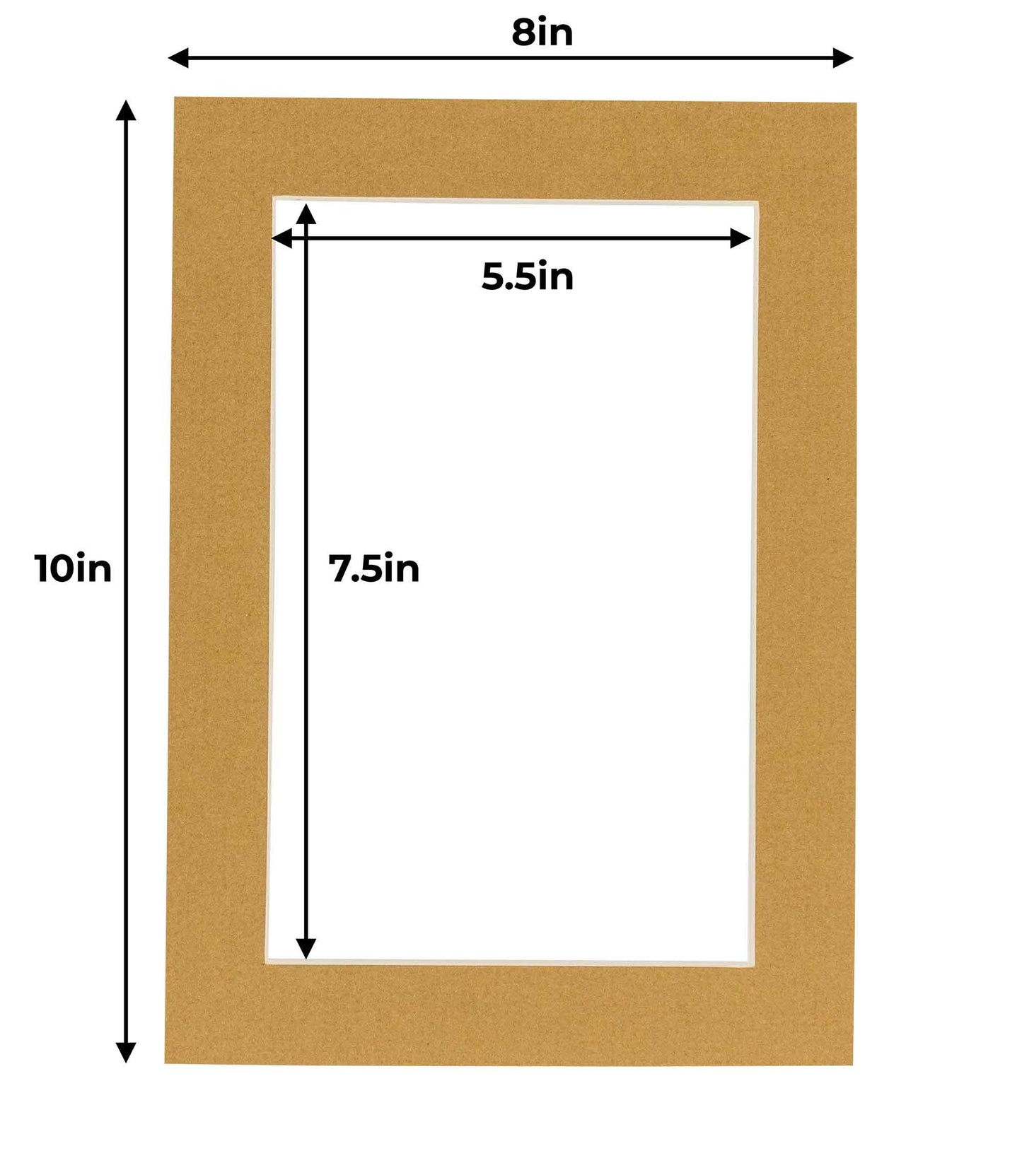 Pack of 10 Rattan Beige Precut Acid-Free Matboards