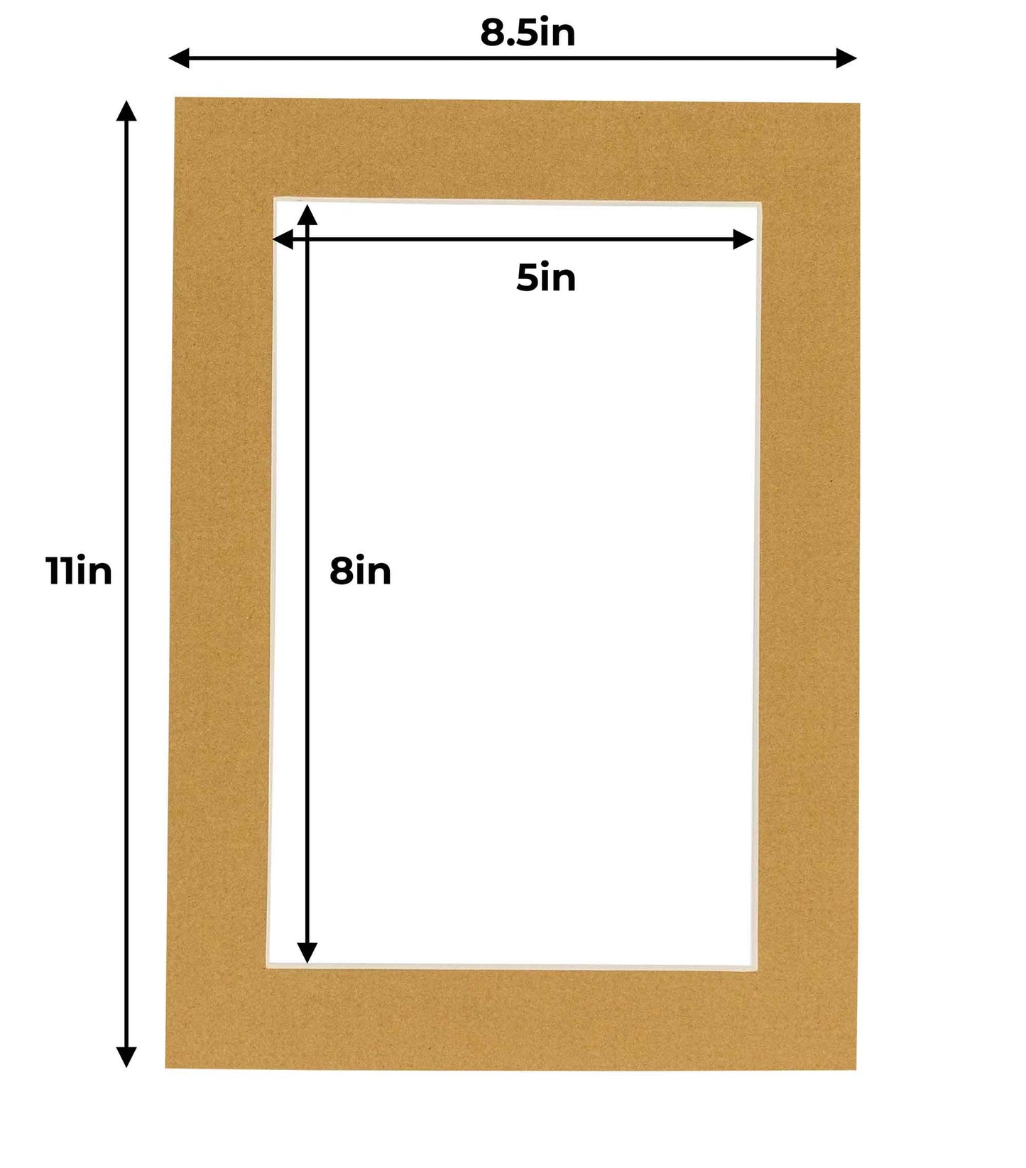 Pack of 10 Rattan Beige Precut Acid-Free Matboards