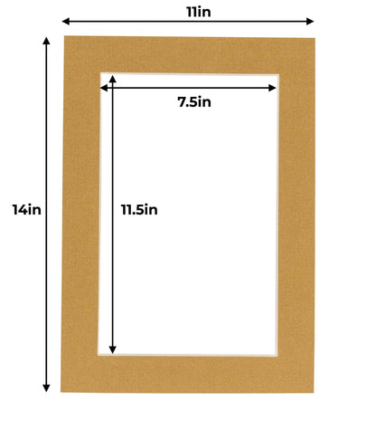 Pack of 10 Rattan Beige Precut Acid-Free Matboards