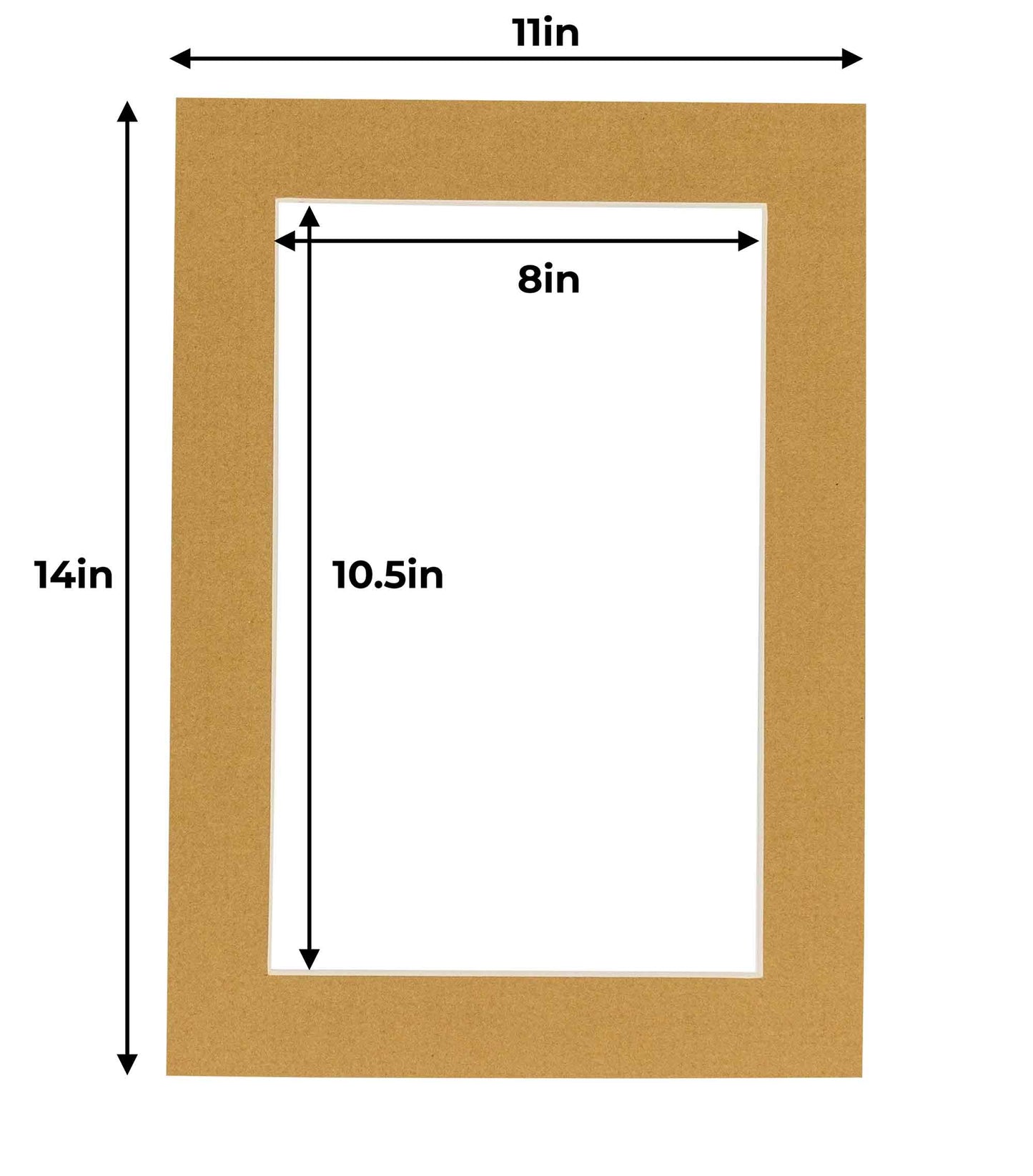 Pack of 10 Rattan Beige Precut Acid-Free Matboards