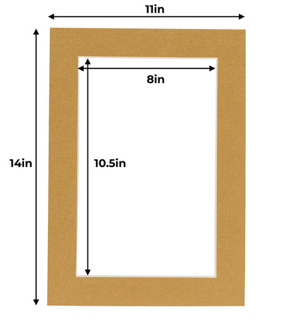 Pack of 10 Rattan Beige Precut Acid-Free Matboards