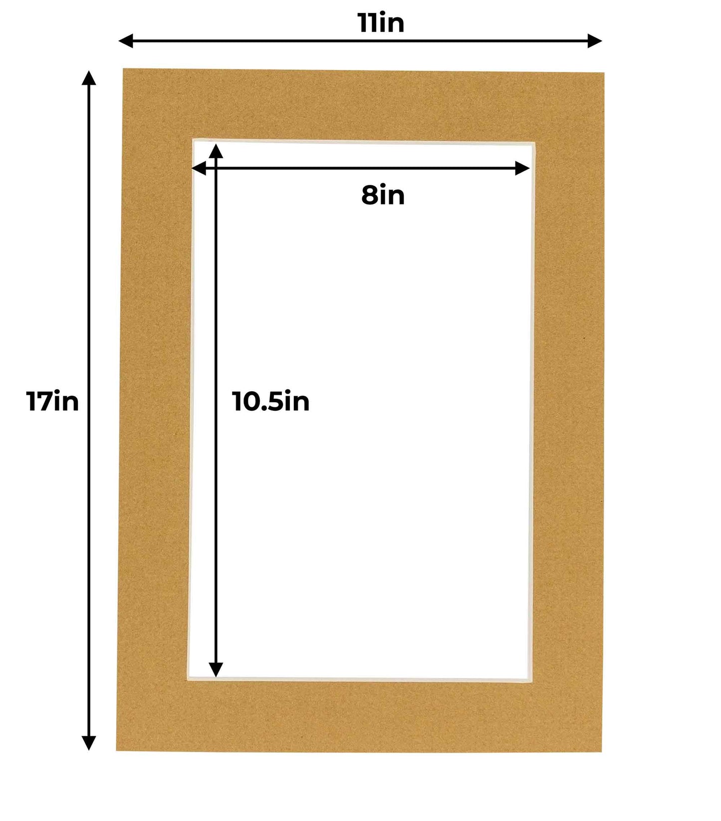 Pack of 10 Rattan Beige Precut Acid-Free Matboards