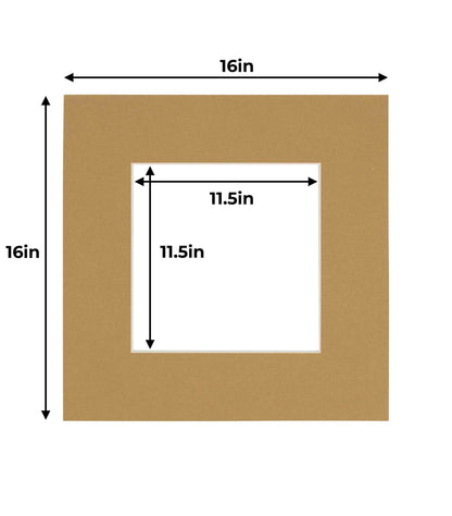Pack of 10 Rattan Beige Precut Acid-Free Matboards