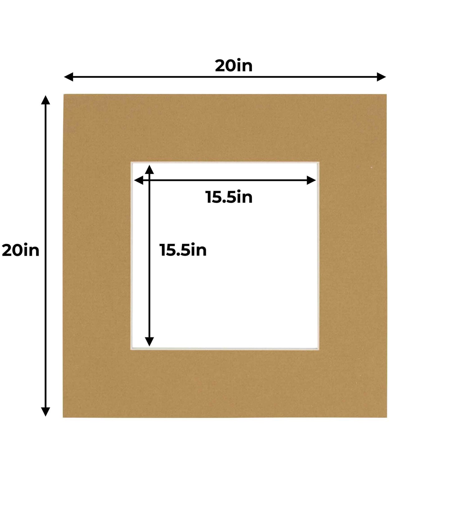 Pack of 10 Rattan Beige Precut Acid-Free Matboards