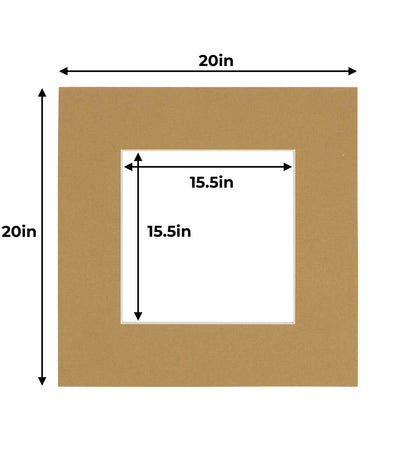 Pack of 10 Rattan Beige Precut Acid-Free Matboards