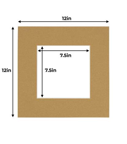 Pack of 10 Rattan Beige Precut Acid-Free Matboards