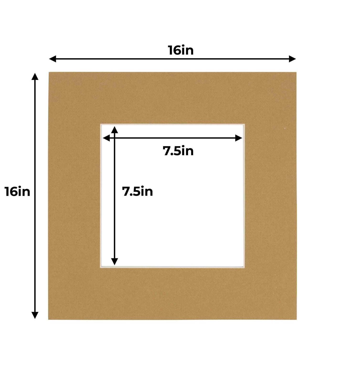 Pack of 10 Rattan Beige Precut Acid-Free Matboards