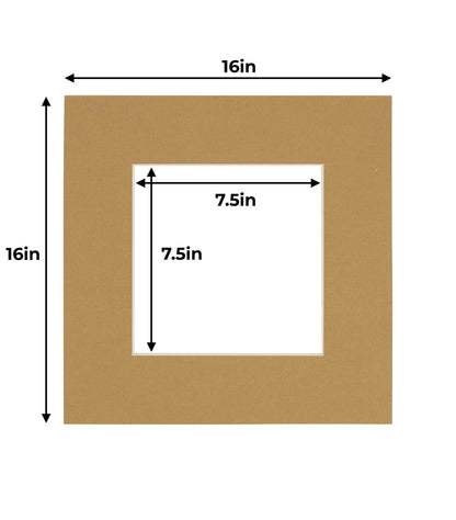 Pack of 10 Rattan Beige Precut Acid-Free Matboards
