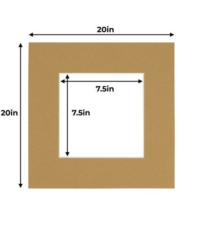 Pack of 10 Rattan Beige Precut Acid-Free Matboards