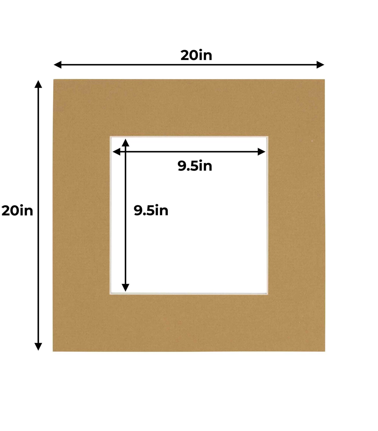 Pack of 10 Rattan Beige Precut Acid-Free Matboards