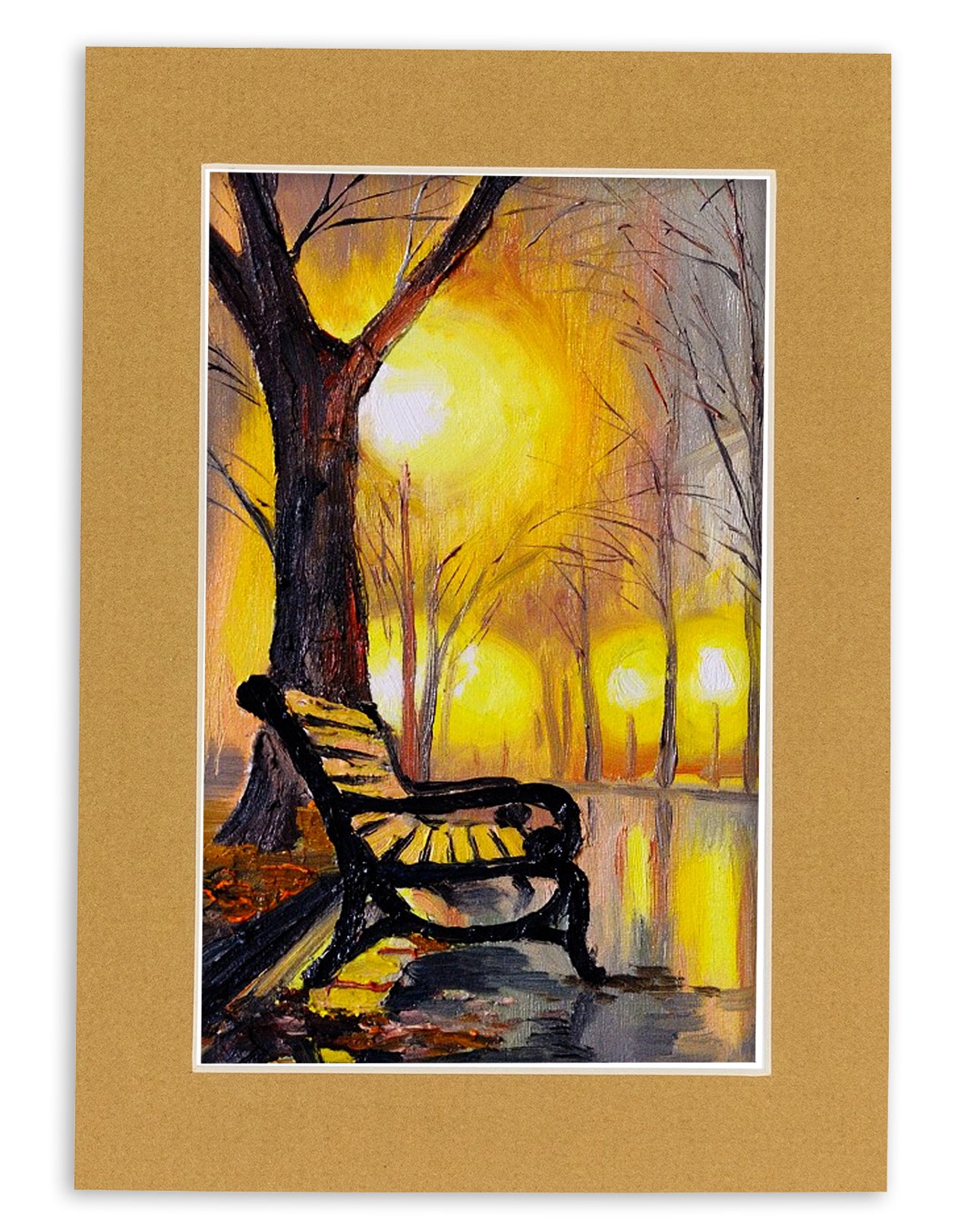 Pack of 10 Rattan Beige Precut Acid-Free Matboards