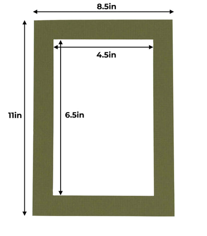 Dill Green Precut Acid-Free Matboard
