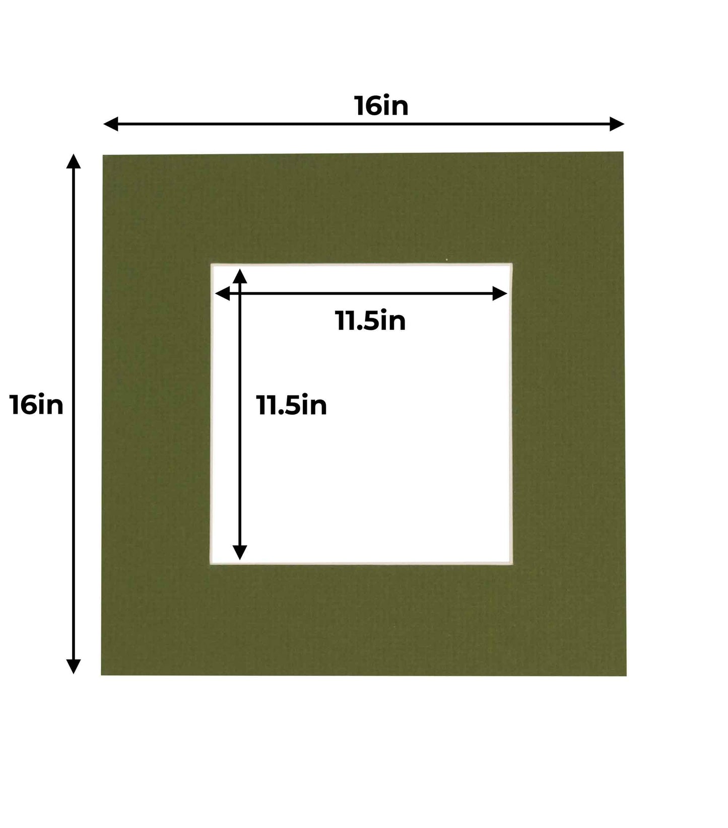 Pack of 25 Dill Green Precut Acid-Free Matboards