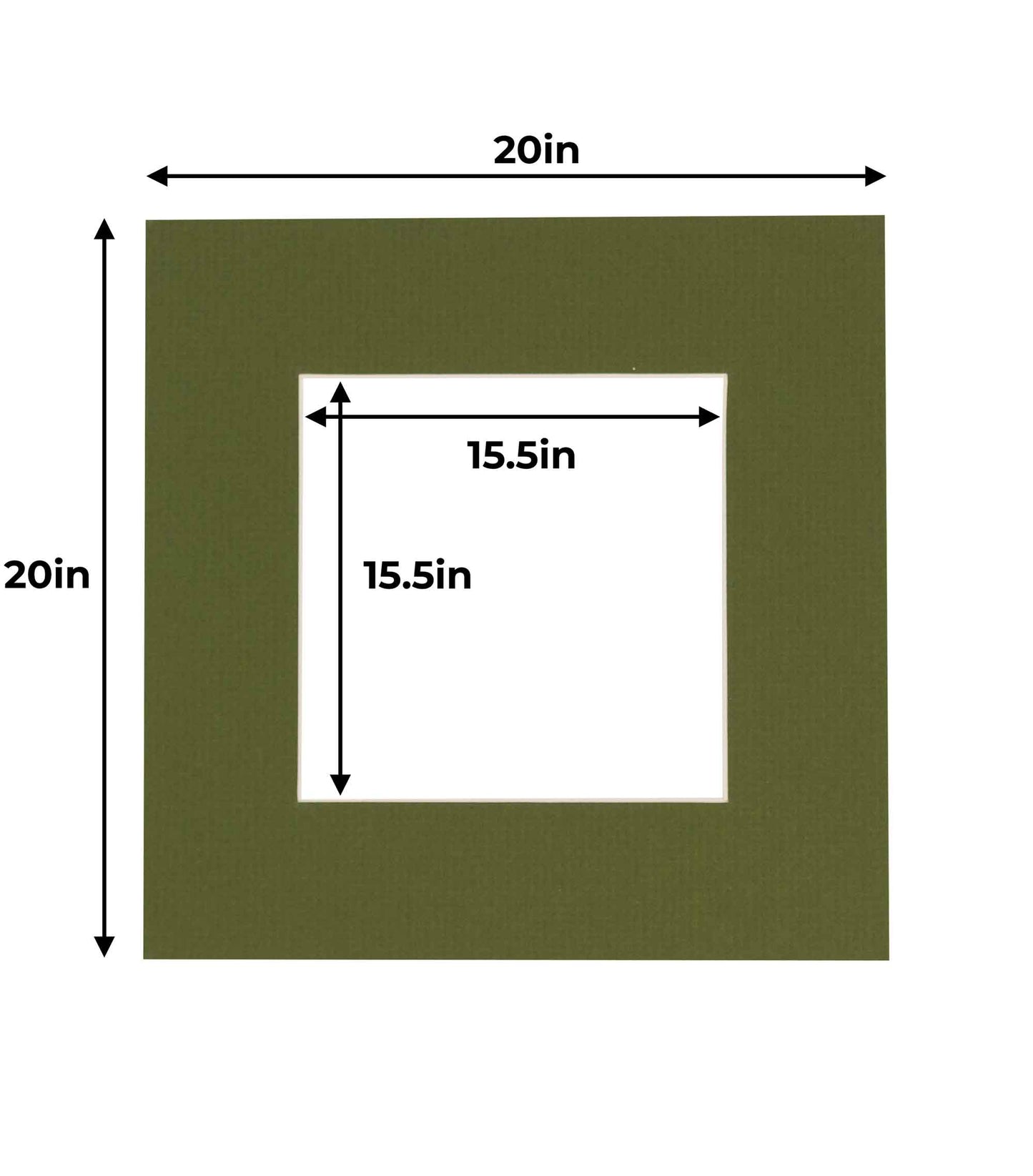 Pack of 10 Dill Green Precut Acid-Free Matboards