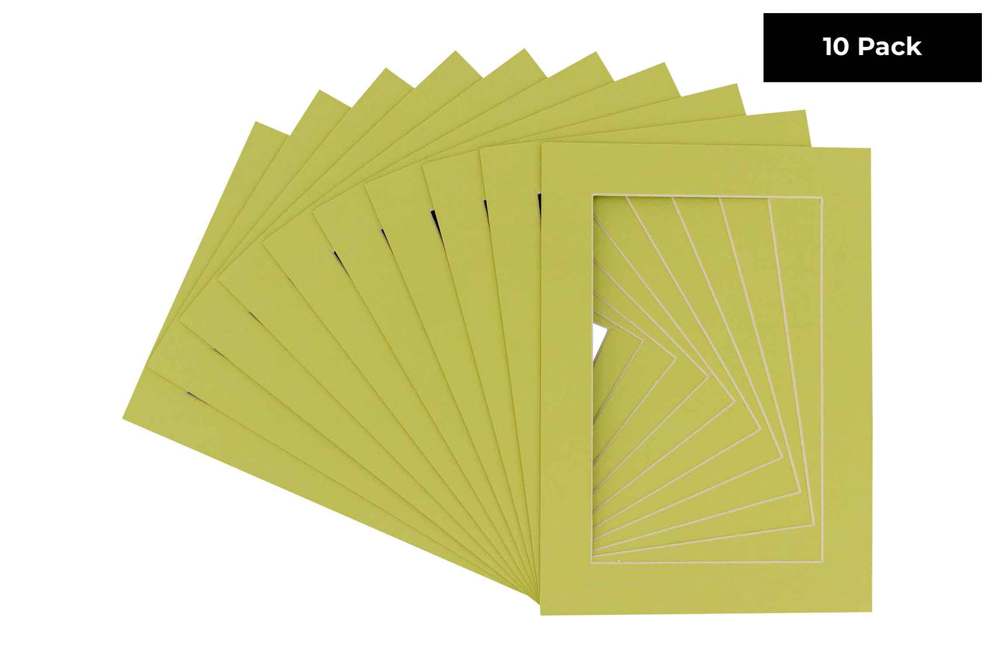Pack of 10 Pistachio Green Precut Acid-Free Matboards