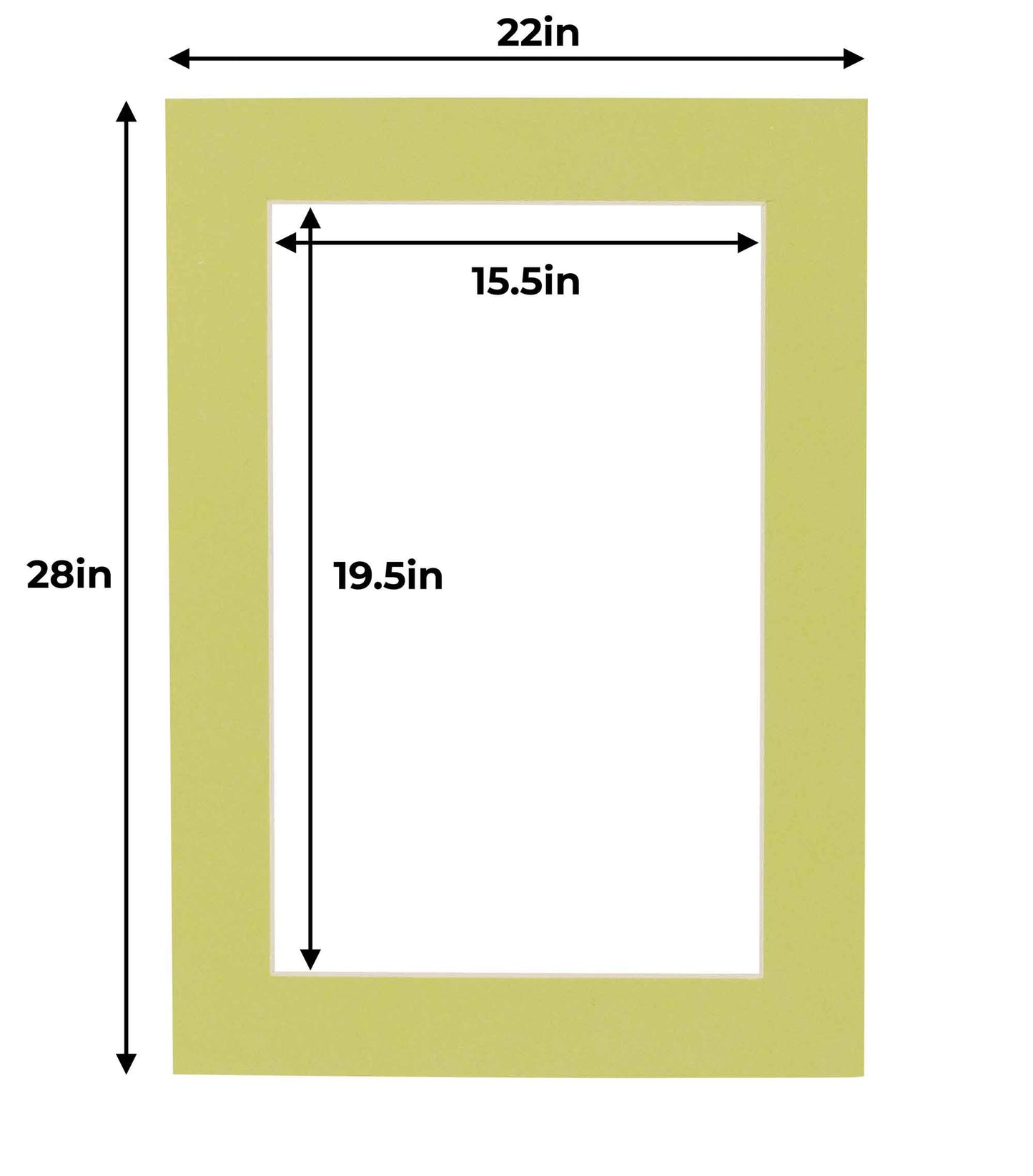 Pack of 10 Pistachio Green Precut Acid-Free Matboards