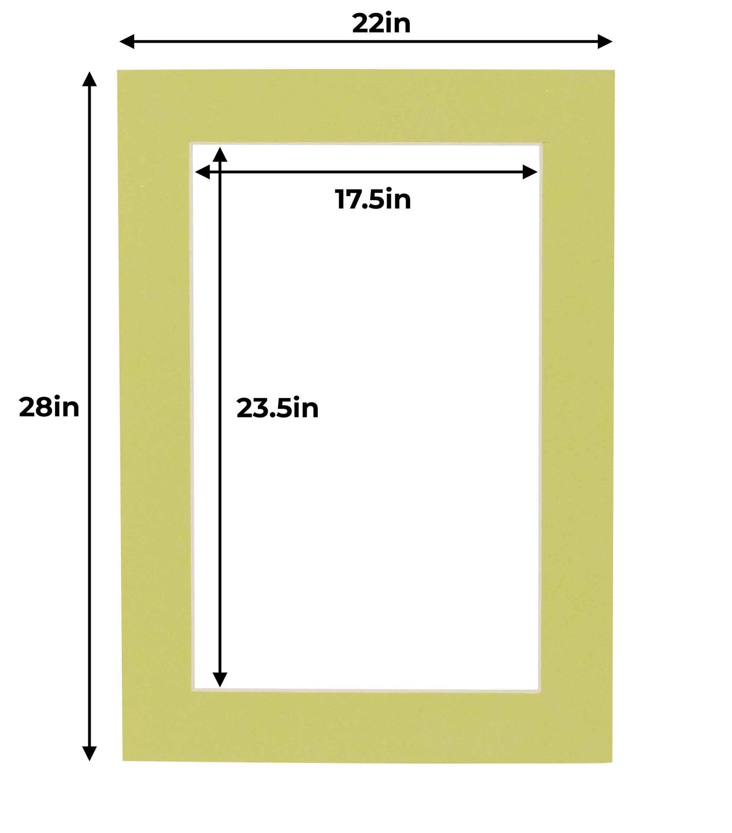 Pack of 10 Pistachio Green Precut Acid-Free Matboards