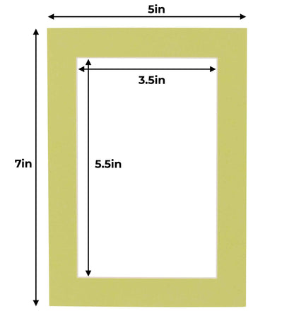 Pack of 10 Pistachio Green Precut Acid-Free Matboards