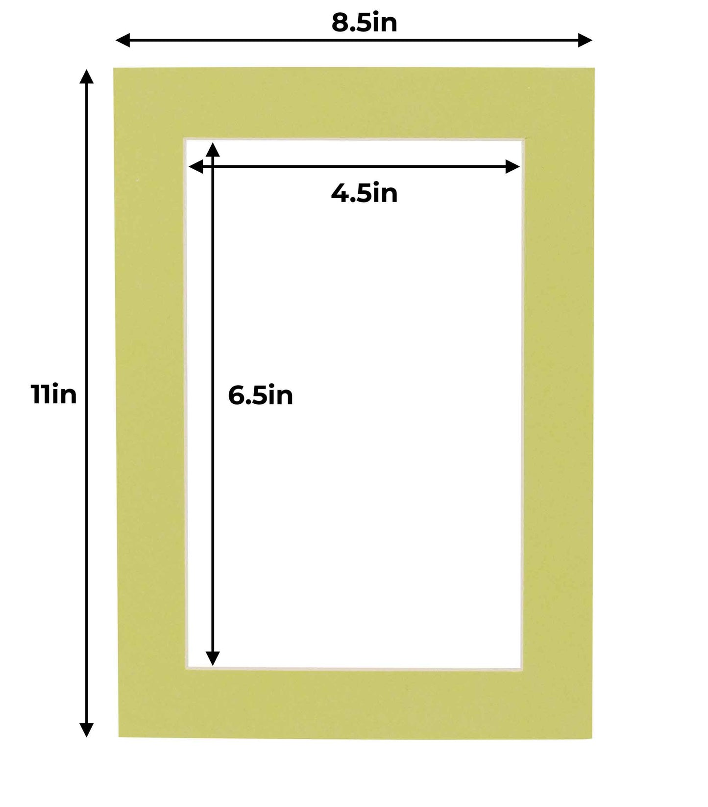 Pack of 10 Pistachio Green Precut Acid-Free Matboards