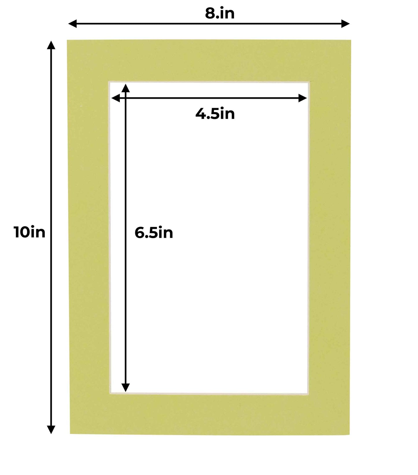 Pack of 10 Pistachio Green Precut Acid-Free Matboards