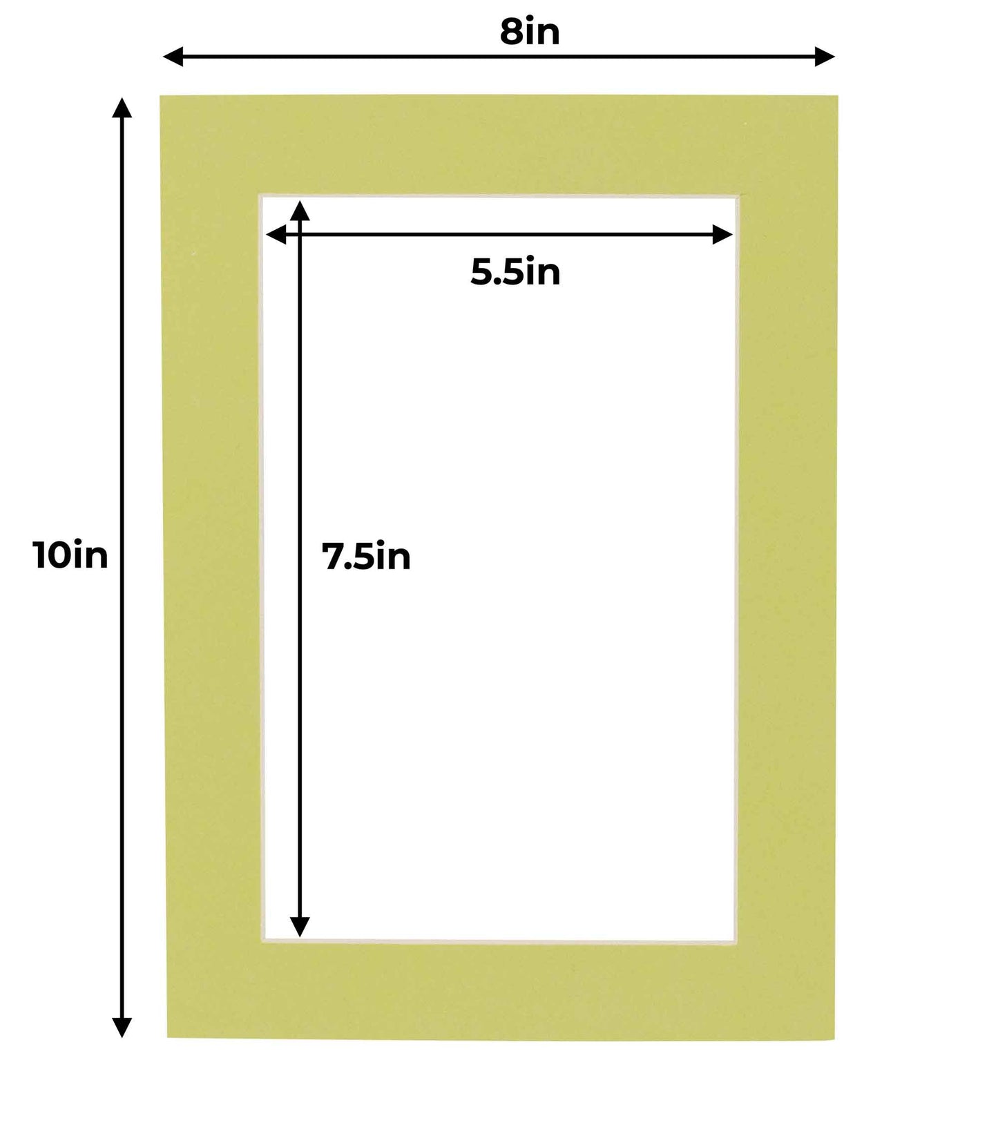 Pack of 10 Pistachio Green Precut Acid-Free Matboards