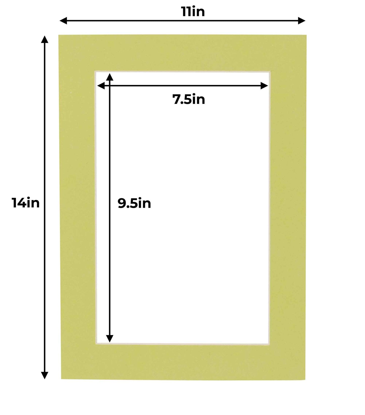 Pack of 10 Pistachio Green Precut Acid-Free Matboards