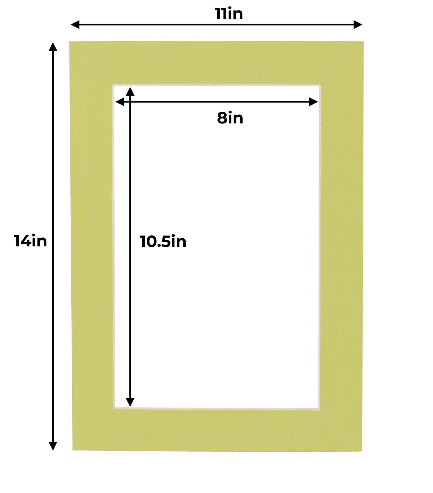Pack of 10 Pistachio Green Precut Acid-Free Matboards