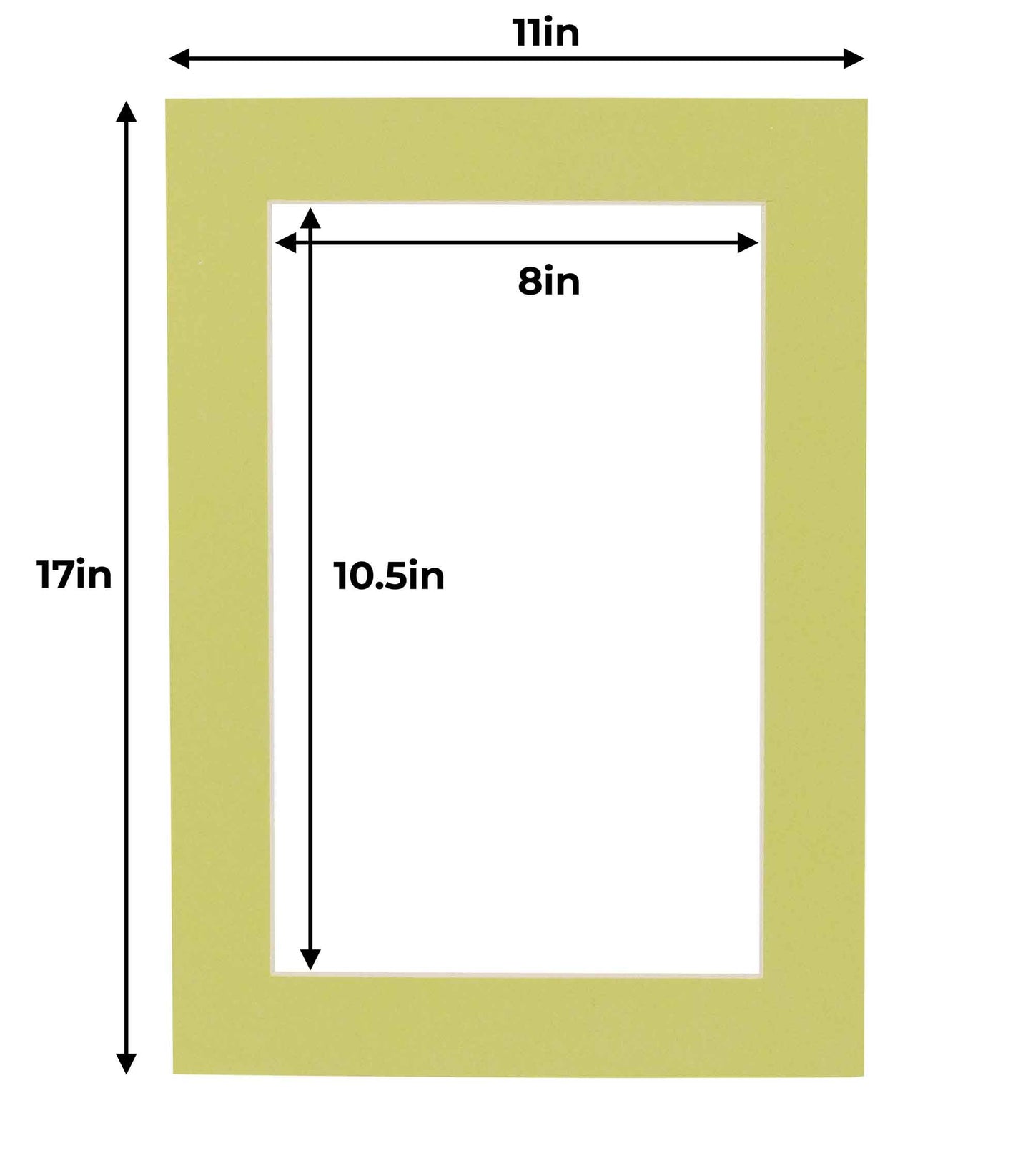 Pack of 10 Pistachio Green Precut Acid-Free Matboards