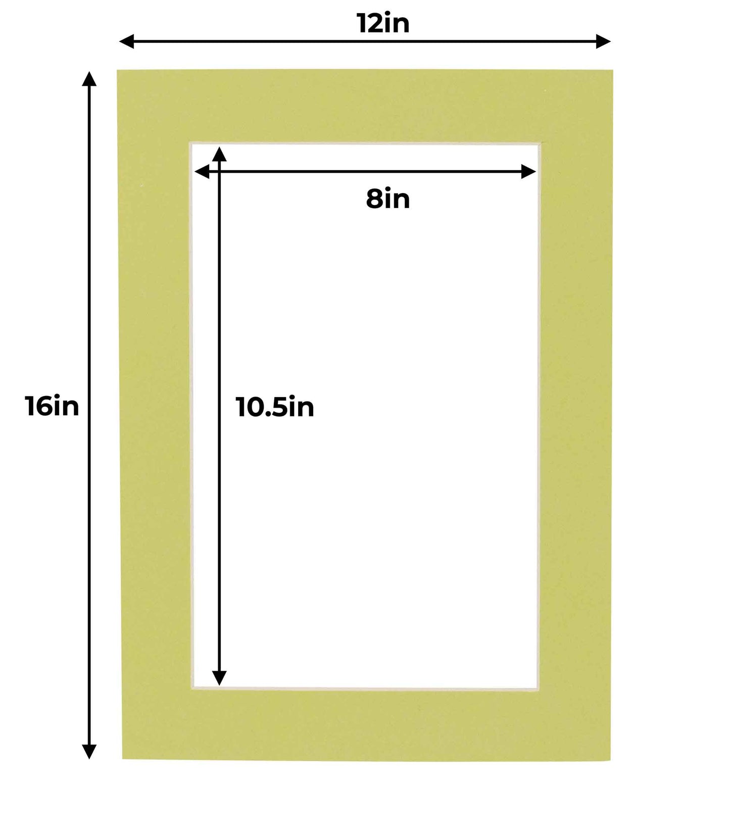 Pack of 10 Pistachio Green Precut Acid-Free Matboards