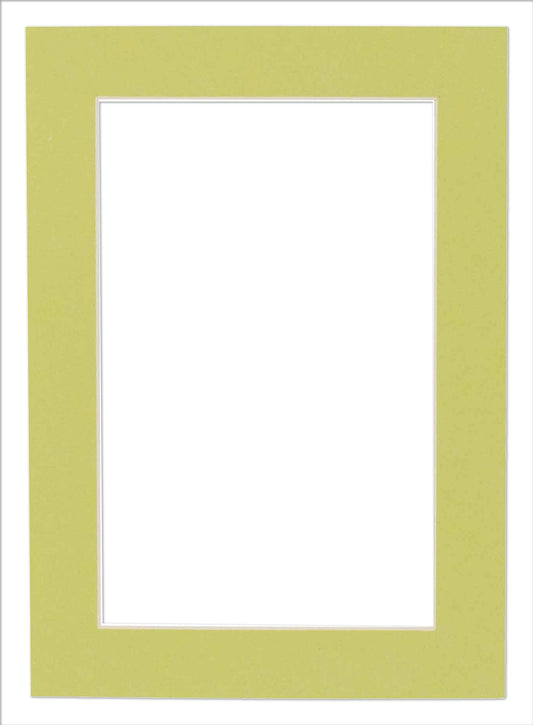 Pistachio Green Precut Acid-Free Matboard Set with Clear Bag & Backing