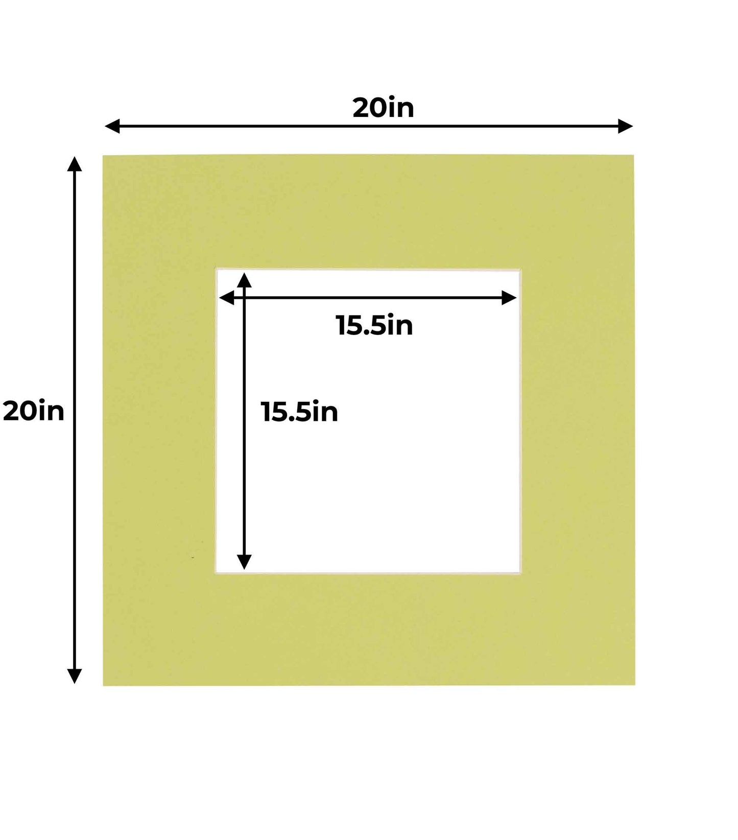 Pack of 10 Pistachio Green Precut Acid-Free Matboards