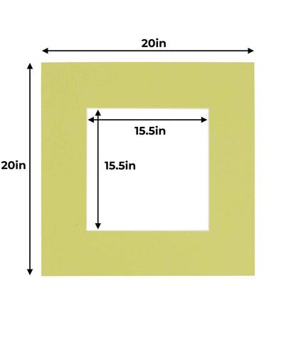 Pack of 10 Pistachio Green Precut Acid-Free Matboards