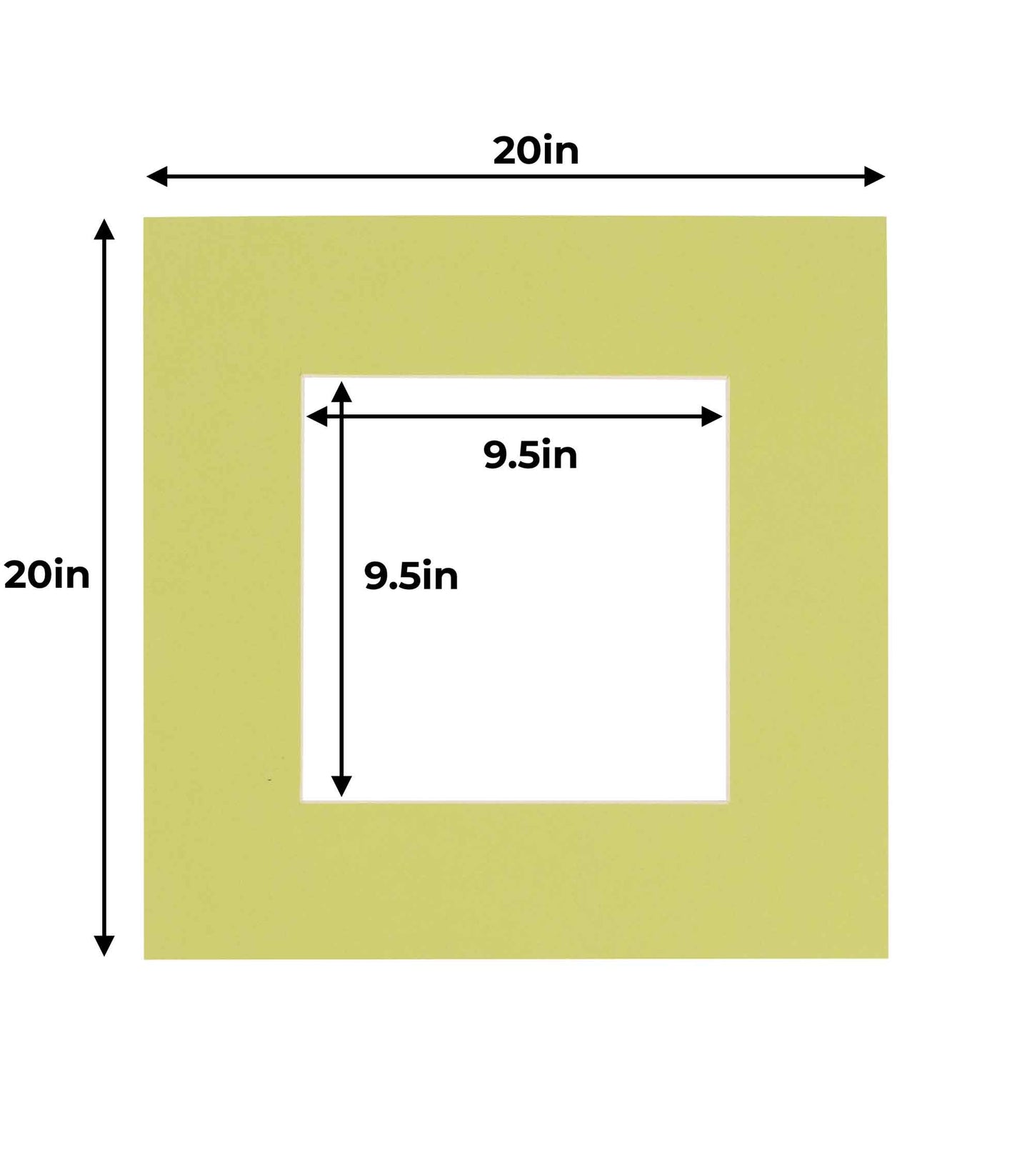 Pack of 10 Pistachio Green Precut Acid-Free Matboards