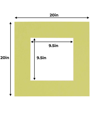 Pack of 10 Pistachio Green Precut Acid-Free Matboards