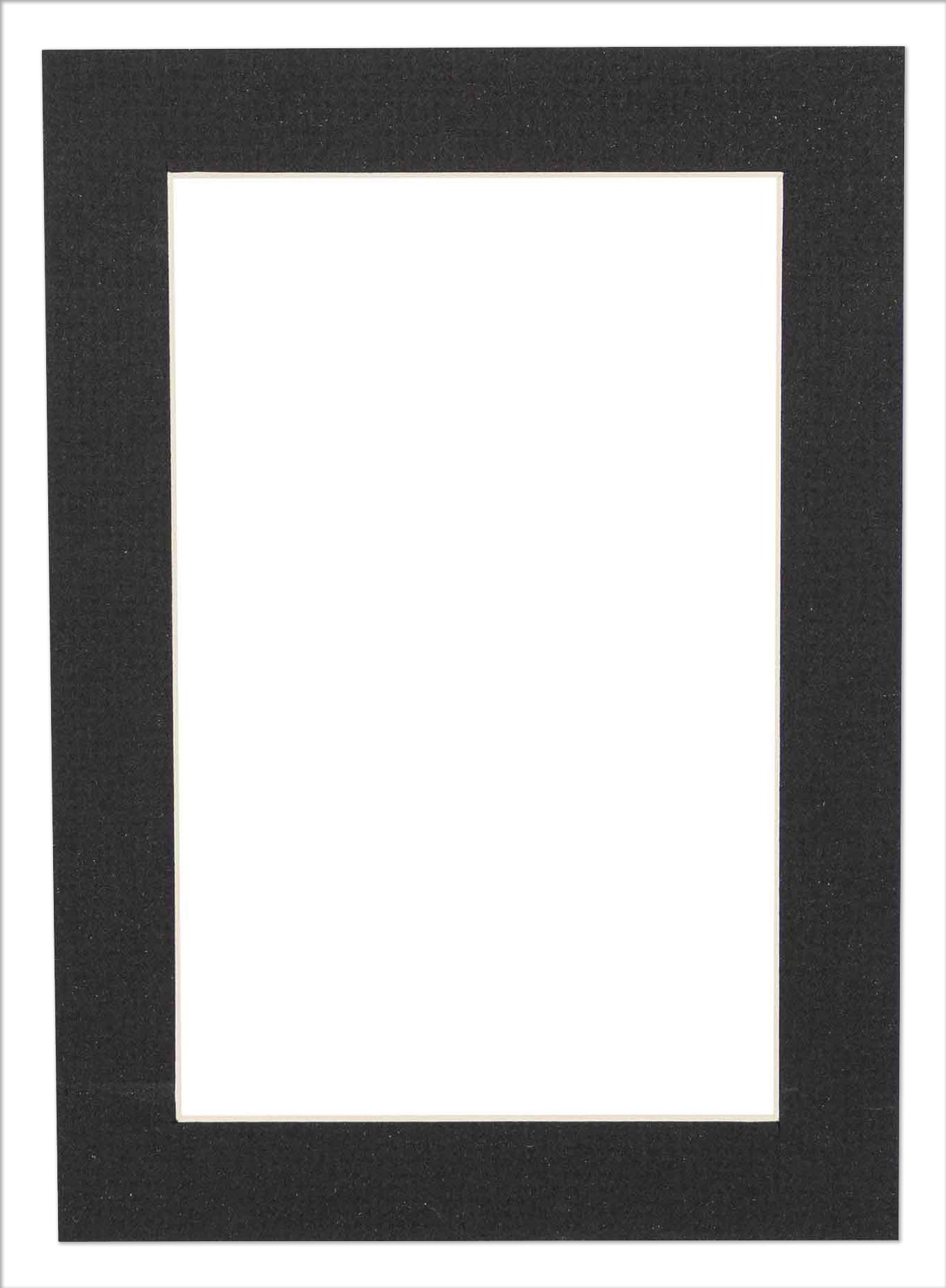 Textured Black Precut Acid-Free Matboard Set with Clear Bag & Backing
