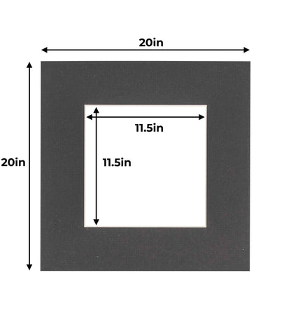 Textured Black Precut Acid-Free Matboard Set with Clear Bag & Backing