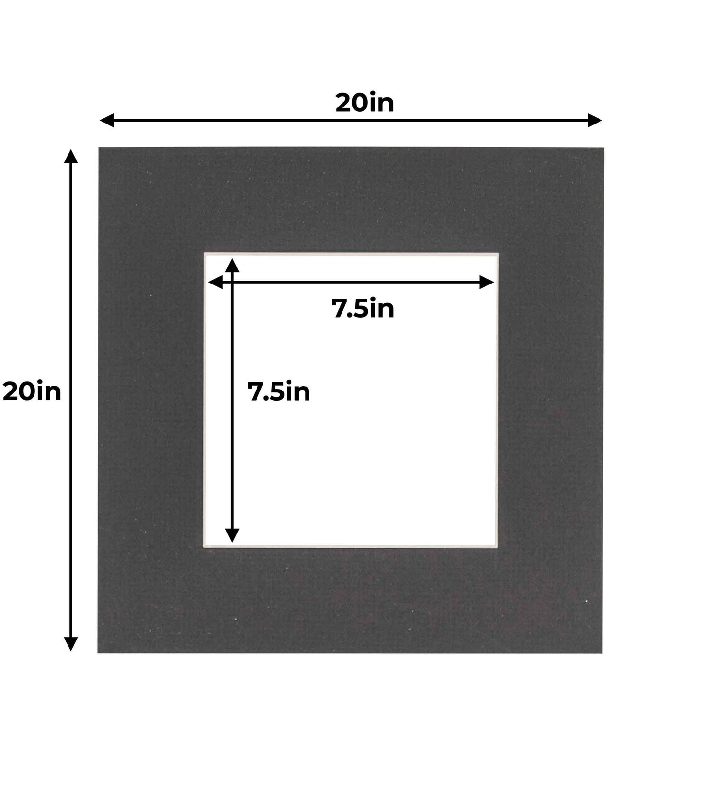 Textured Black Precut Acid-Free Matboard Set with Clear Bag & Backing