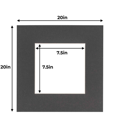 Textured Black Precut Acid-Free Matboard Set with Clear Bag & Backing