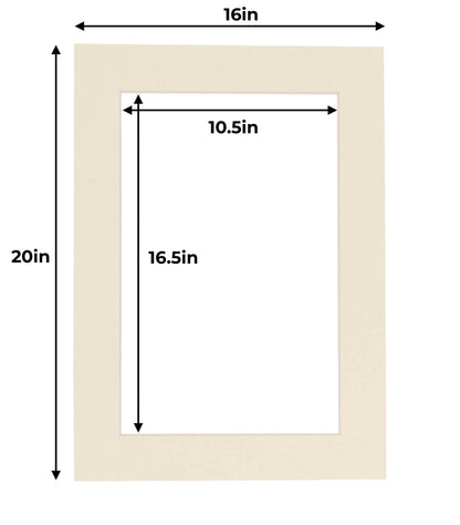 Textured Cream Precut Acid-Free Matboard Set with Clear Bag & Backing