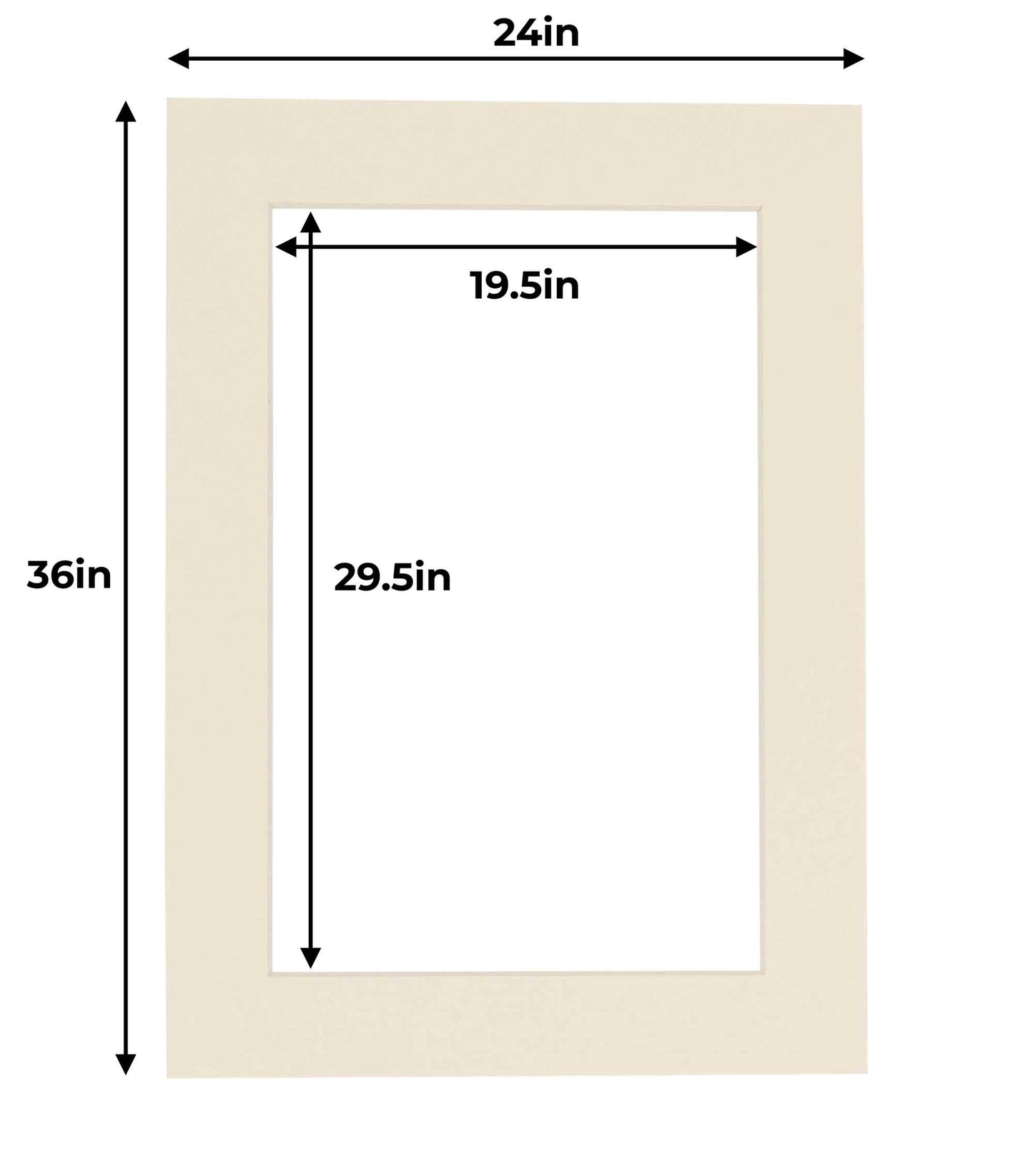 Textured Cream Precut Acid-Free Matboard Set with Clear Bag & Backing