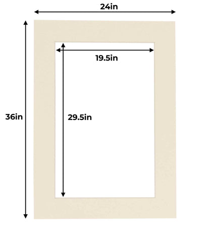 Textured Cream Precut Acid-Free Matboard Set with Clear Bag & Backing